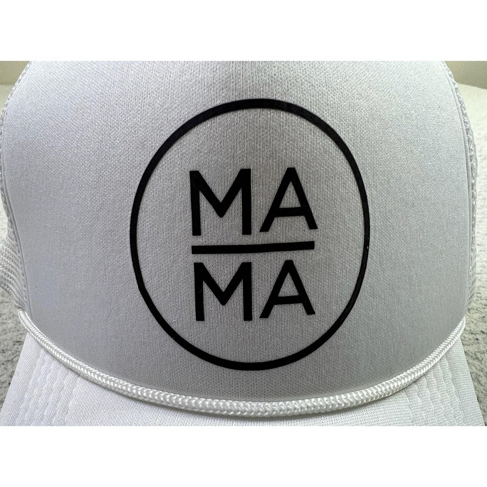 MAMA Hat Cap Snap Back Womens White Trucker Mesh Mom Mother Little Arrows